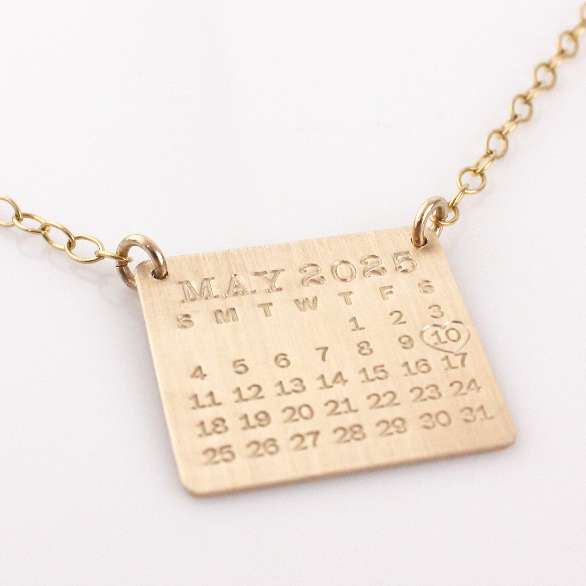 Gold Aztec Mayan Sun Calendar Necklace